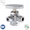 Thrifco Plumbing 1/2 Inch FIP x 1/2 Inch Comp x 1/4 Inch Comp Multi Turn Brass Angle Stop 4405603 - alternate 1